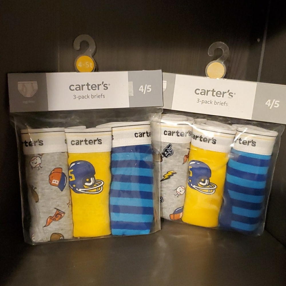 NWT Carter's 3-pack boys briefs (2 packs) Size 4/5